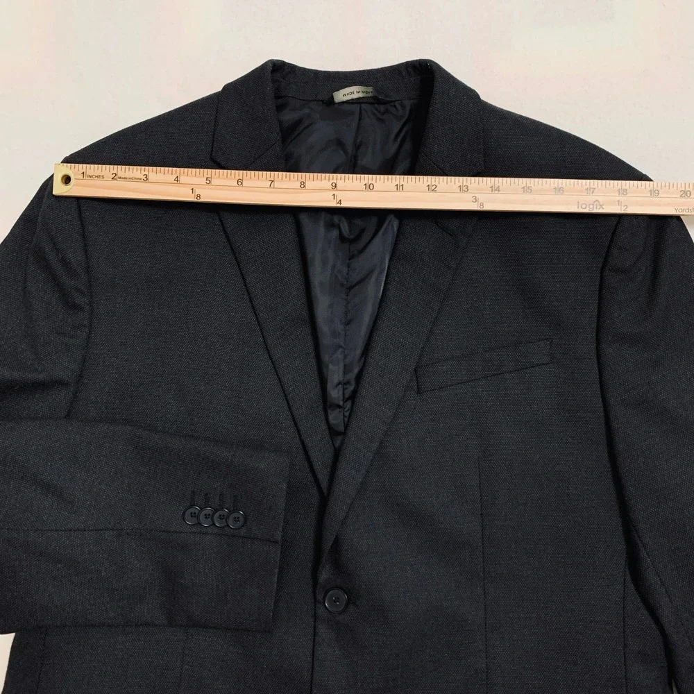 Banana Republic Slim Fit Blazer Jacket Men 44R Charcoal 2-Button Single-Breasted